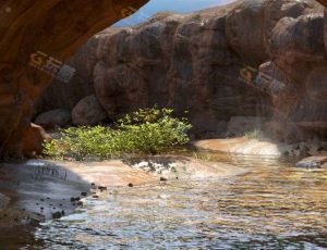 Blender工程源文件—荒谷小溪流