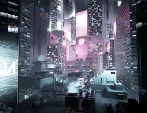 UE5素材—未来的屋顶城市环境