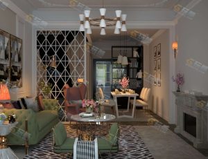 C4D工程源文件—现代普通小客厅