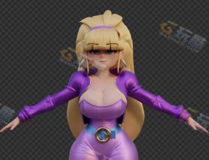 Blender模型—金发风格化女孩