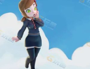 Blender模型—卡通风格化校服女孩