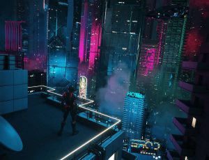 C4D工程源文件—赛博朋克夜之城