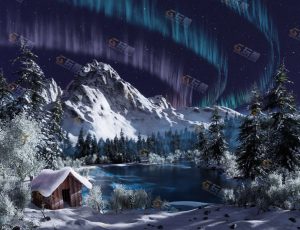 Blender工程源文件—冬季树林