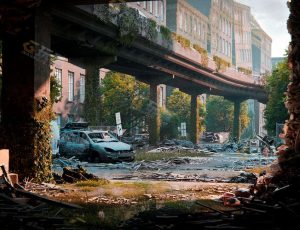 Blender工程源文件—末日废墟城市