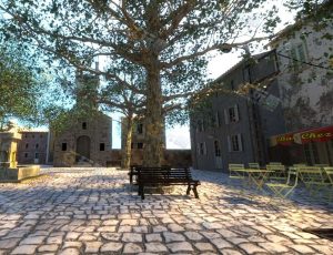 Blender工程源文件—老街公园