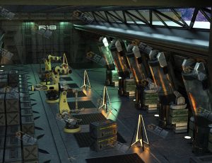 Blender工程源文件—机械臂工厂