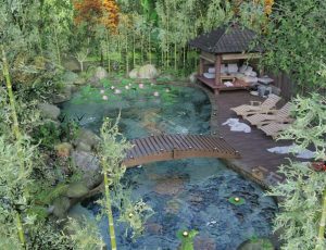 Blender工程源文件—现代休闲泡澡池