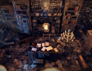 Blender工程源文件—中世纪古老书房