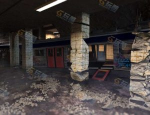 Blender工程源文件—坍陷破损地铁站