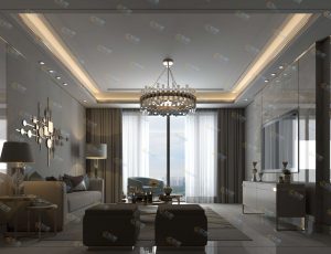 C4D工程源文件—现代普通的客厅