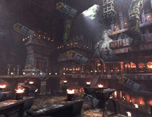 Blender工程源文件—地下大型矮人城堡