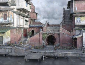 Blender工程源文件—中国老城区