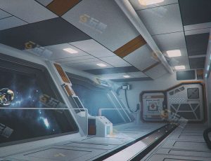 Blender工程源文件—外太空飞船走廊