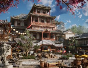 UE5素材—日本古时代建筑景观场景环境