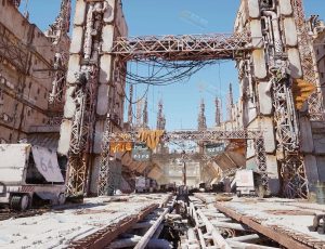 UE5素材—科幻废墟城市环境场景