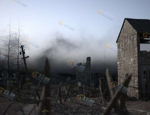 Blender工程源文件—战争破损废墟场地