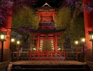 Blender工程源文件—日本城擂台