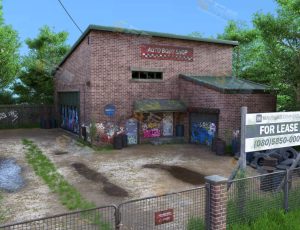 Blender工程源文件—废弃美式厂房