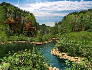 Blender工程源文件—世外园林