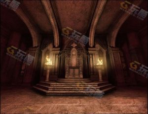 Blender工程源文件—骷髅王王座