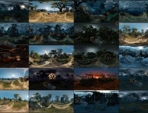 唯美魔幻游戏场景全景HDRI