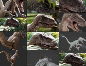 影视级超高精度恐龙Blender工程模型