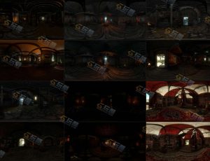 游戏室内场景全景HDRI