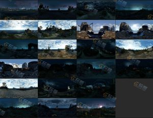 户外维京中世纪幻想全景HDRI