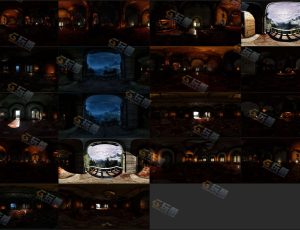 幻想城堡室内全景HDRI