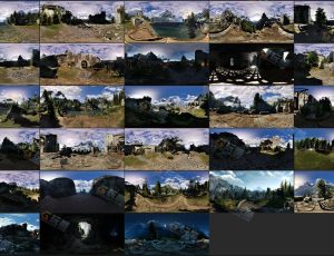 游戏雪山城堡全景HDRI