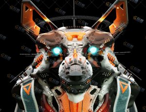 Blender工程源文件—创意科幻机械狗头