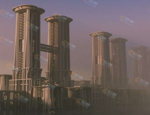 Blender工程源文件—科幻创意结构场景V1