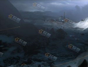 C4D工程源文件—科幻山谷基地