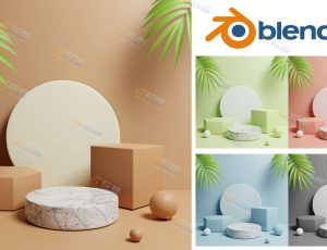 Blender资源—时尚简约创意场景v17工程源文件