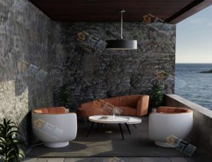 Blender工程源文件—海景休闲室厅