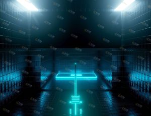 Blender工程源文件—科幻蓝色密室