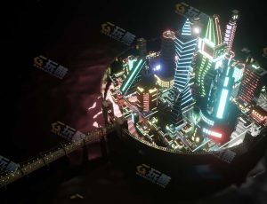 Blender工程源文件—科幻霓虹灯灯光城市