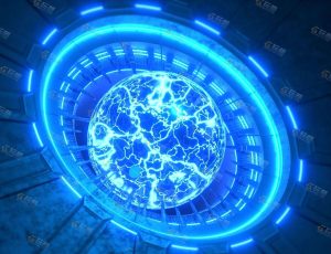 Blender工程源文件—科技蓝色能量球发射场景