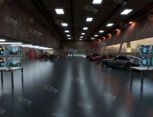 Blender工程源文件—科技汽车库