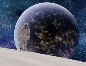 Blender工程源文件—宇航员与地球