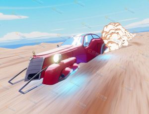 Blender工程源文件—卡通科幻飞车动态场景