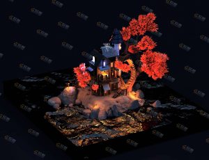 low poly低多边形卡通场景122-Blender工程源文件