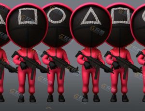 Blender模型—鱿鱼游戏小红人