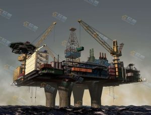 Blender工程源文件—海上工厂