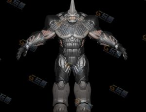 Blender模型—科幻犀牛战士