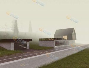 Blender工程源文件—郊区道路