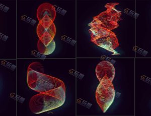 Blender工程源文件—运动图形线条变形动画