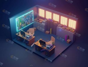 low poly低多边形卡通场景124-Blender工程源文件