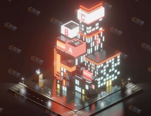 low poly低多边形卡通场景125-Blender工程源文件