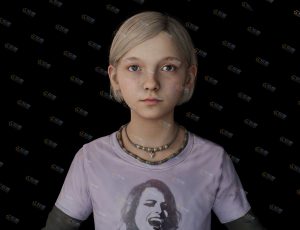 Blender模型—高精度写实睡服小女孩